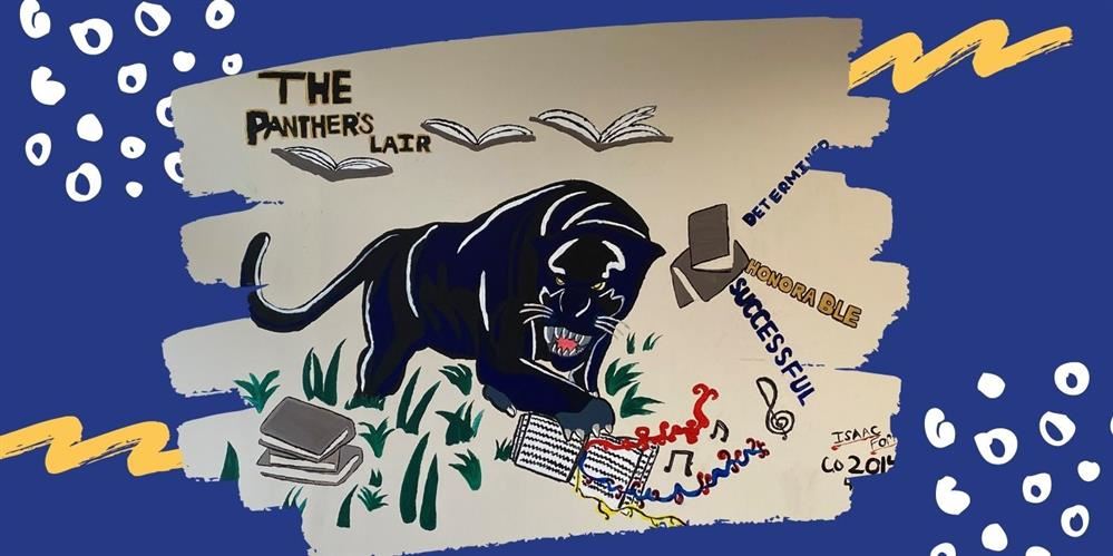 Panthers Lair mural 